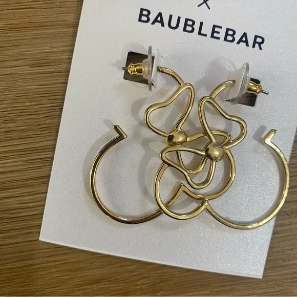 Disney x Baublebar Minnie Mouse Outline Earrings - Picture 2 of 3